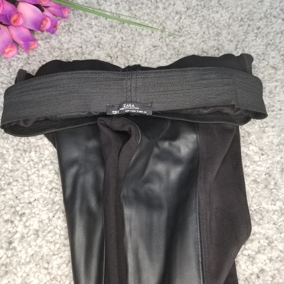 ZARA legging faux leather size: 26 black - Picture 4 of 5